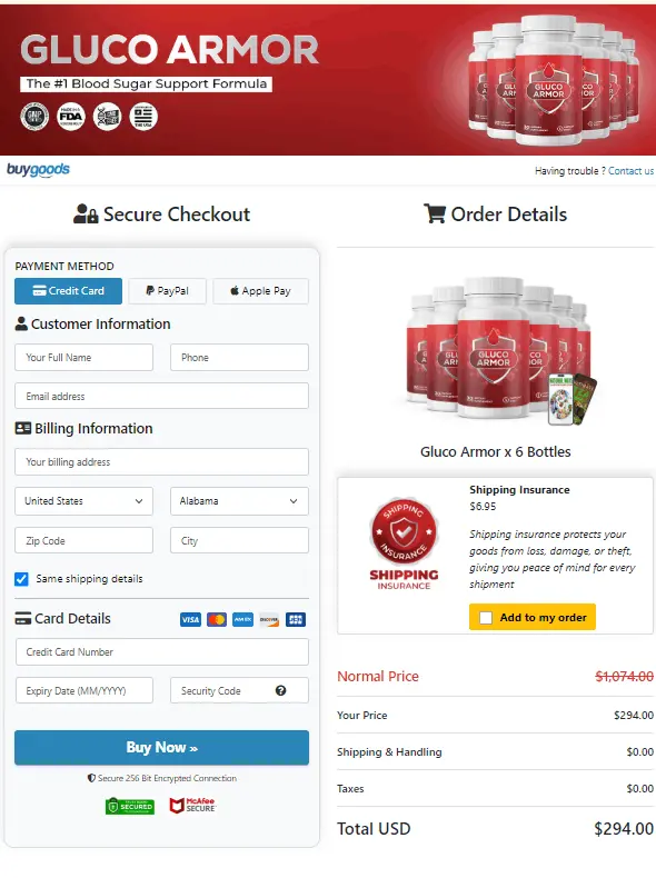 Gluco Armor Official Website
